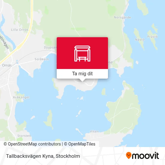 Tallbacksvägen Kyna karta