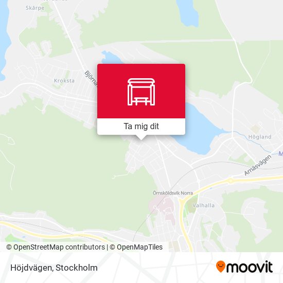 Höjdvägen karta