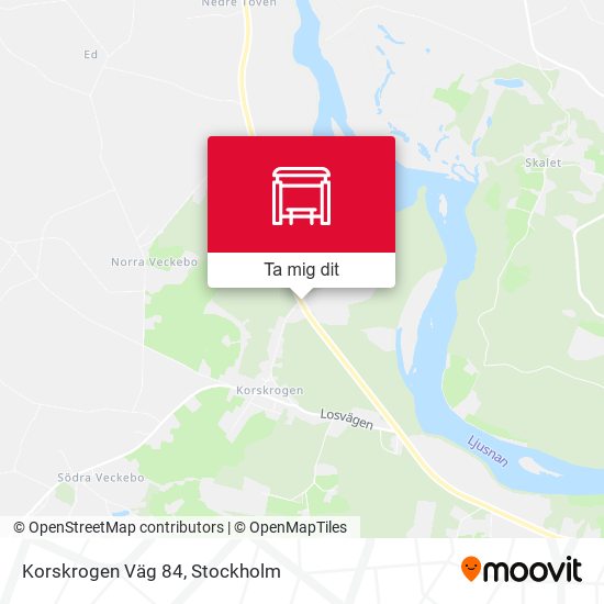 Korskrogen Väg 84 karta