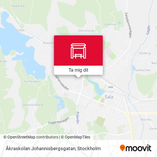 Åkraskolan Johannisbergsgatan karta