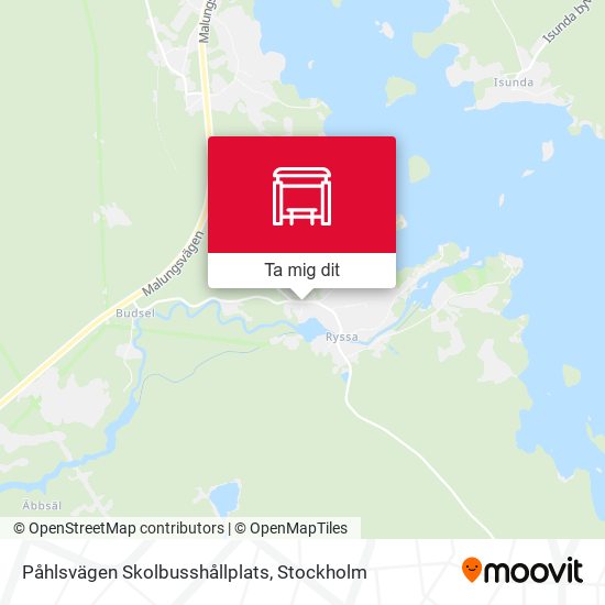 Påhlsvägen Skolbusshållplats karta