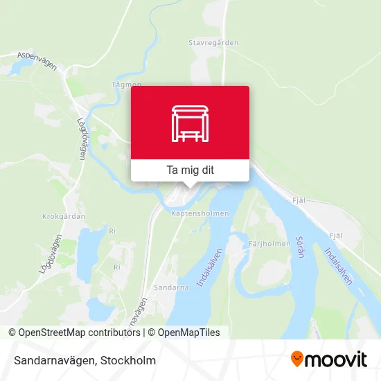 Sandarnavägen karta