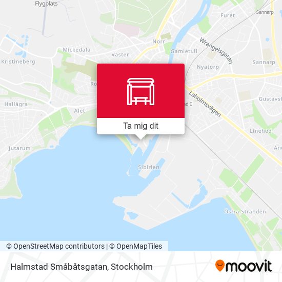 Halmstad Småbåtsgatan karta