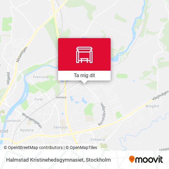 Halmstad Kristinehedsgymnasiet karta