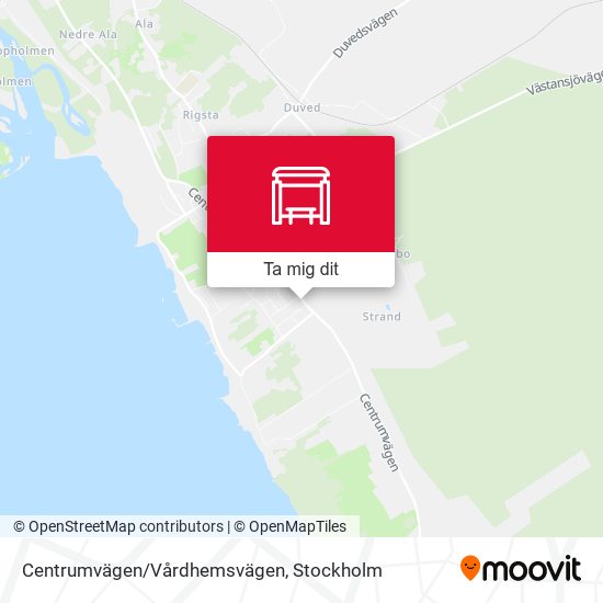 Centrumvägen/Vårdhemsvägen karta