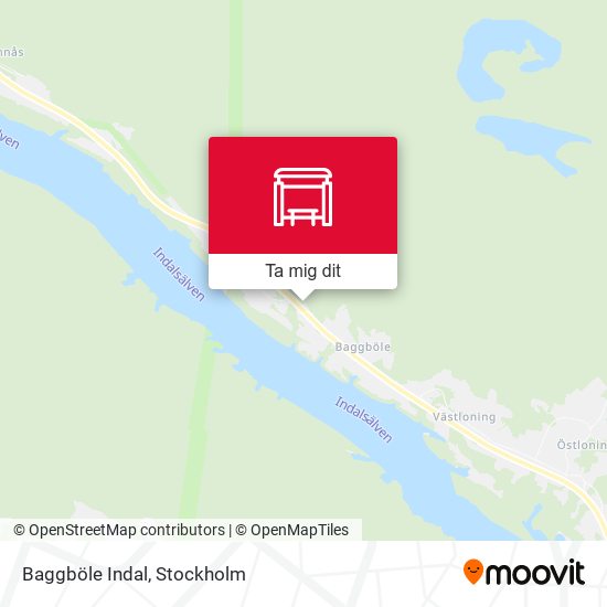 Baggböle Indal karta