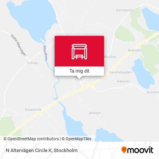 N Altervägen Circle K karta