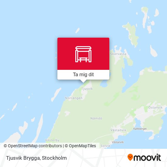 Tjusvik Brygga karta