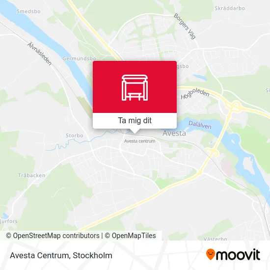 Avesta Centrum karta