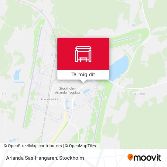 Arlanda Sas-Hangaren karta