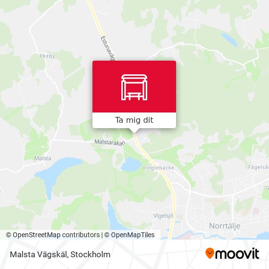Malsta Vägskäl karta