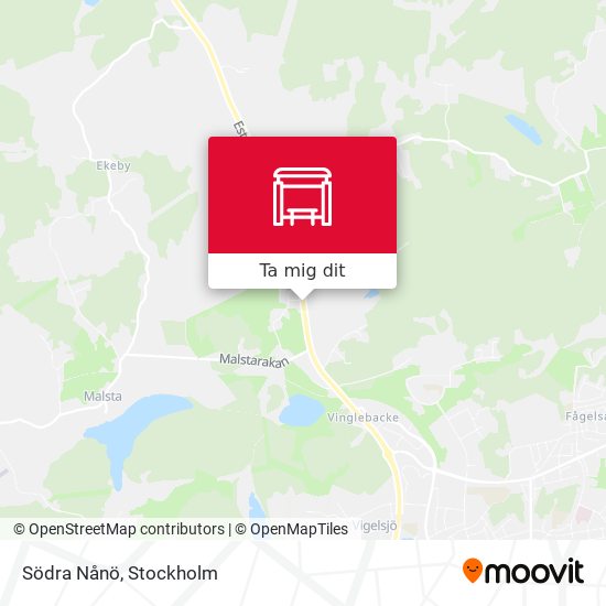 Södra Nånö karta