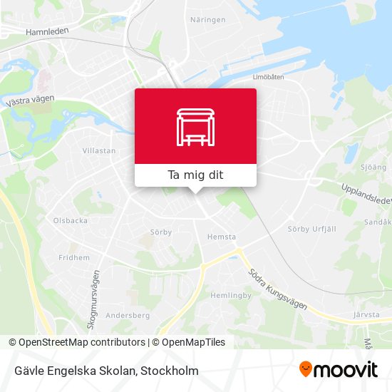 Gävle Engelska Skolan karta