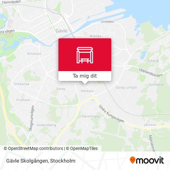 Gävle Skolgången karta