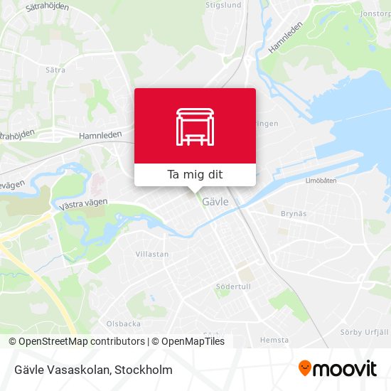 Gävle Vasaskolan karta