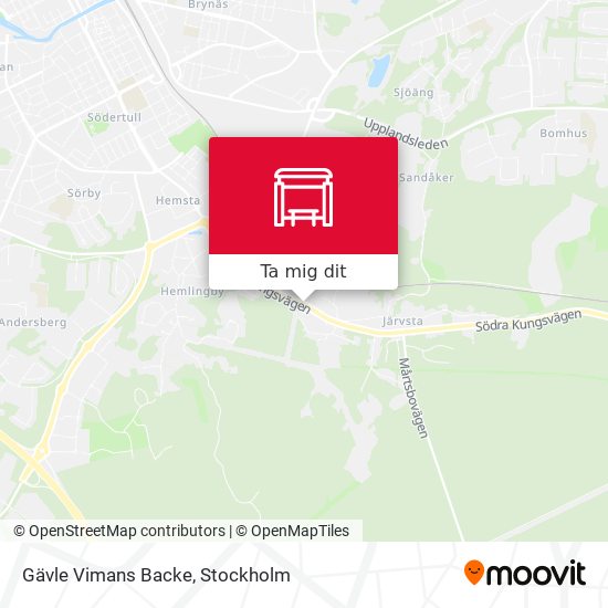 Gävle Vimans Backe karta