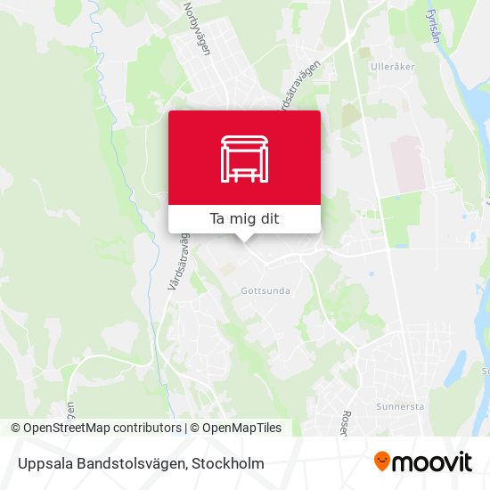 Uppsala Bandstolsvägen karta