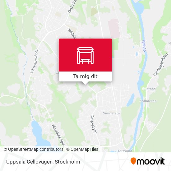 Uppsala Cellovägen karta