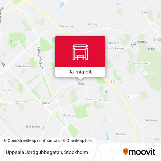 Uppsala Jordgubbsgatan karta