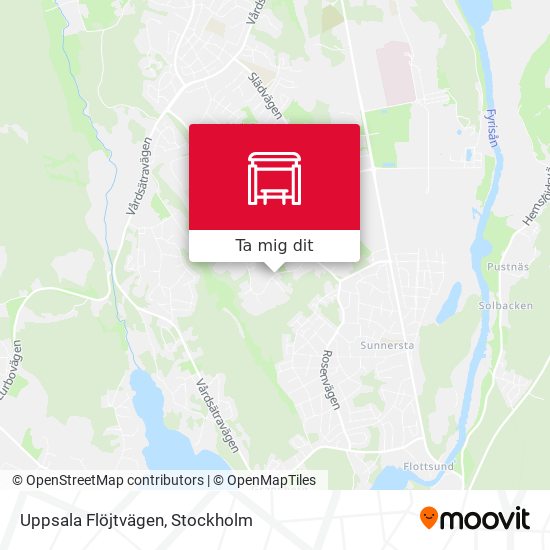 Uppsala Flöjtvägen karta