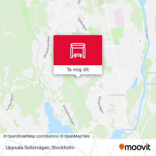 Uppsala Solistvägen karta