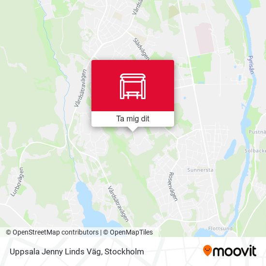 Uppsala Jenny Linds Väg karta