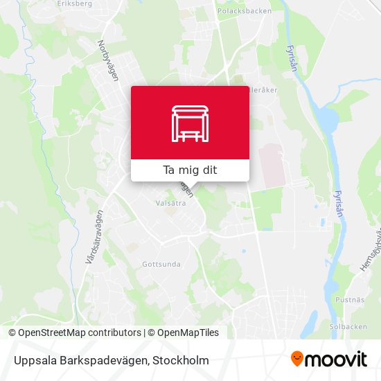 Uppsala Barkspadevägen karta