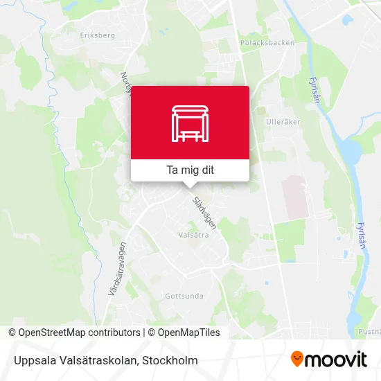 Uppsala Valsätraskolan karta