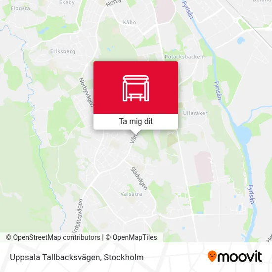 Uppsala Tallbacksvägen karta