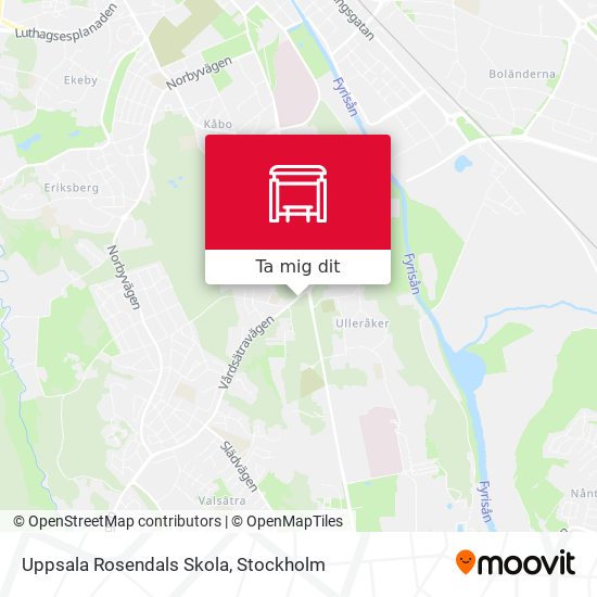 Uppsala Rosendals Skola karta