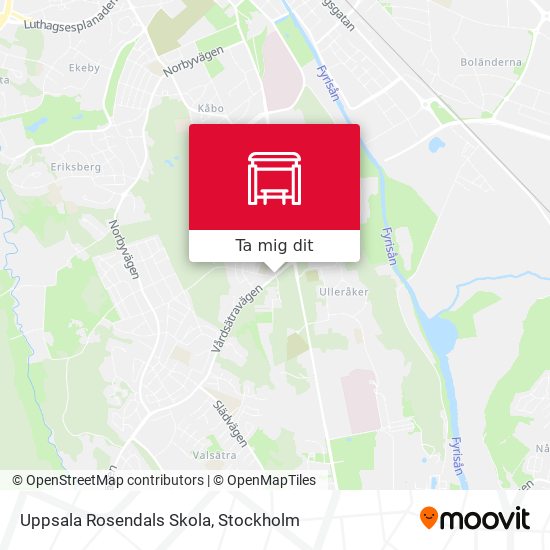 Uppsala Rosendals Skola karta