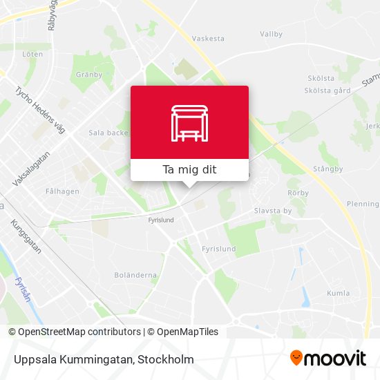 Uppsala Kummingatan karta