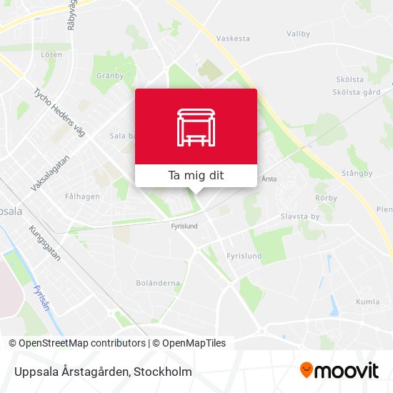 Uppsala Årstagården karta