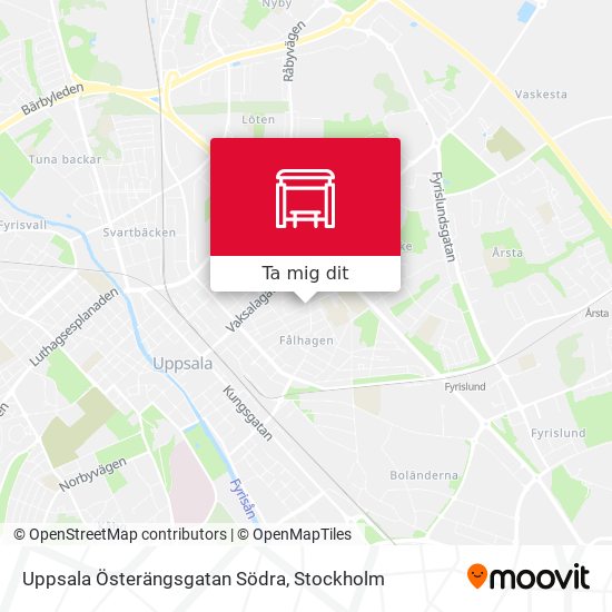 Uppsala Österängsgatan Södra karta