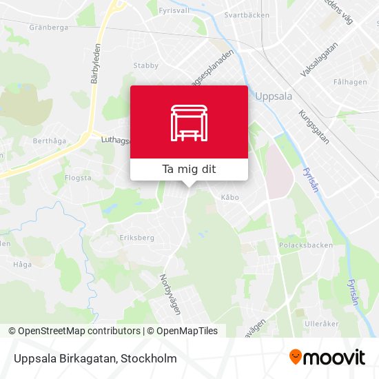 Uppsala Birkagatan karta