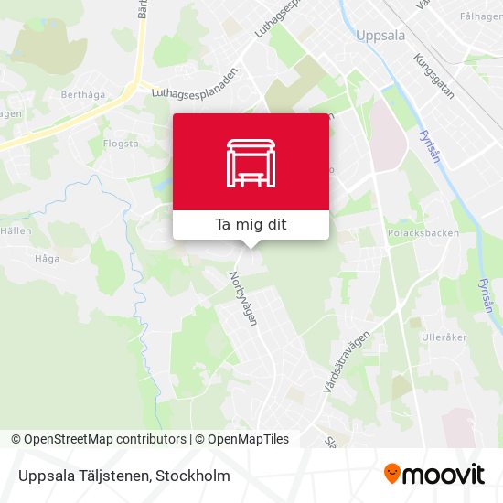 Uppsala Täljstenen karta