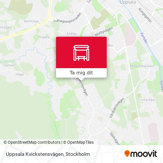 Uppsala Kvickstensvägen karta