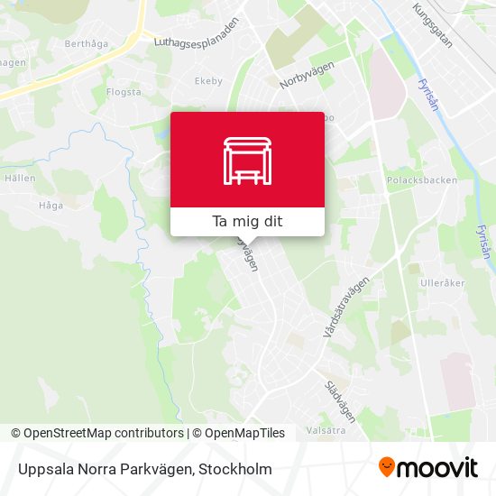 Uppsala Norra Parkvägen karta