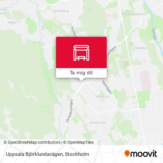 Uppsala Björklundavägen karta