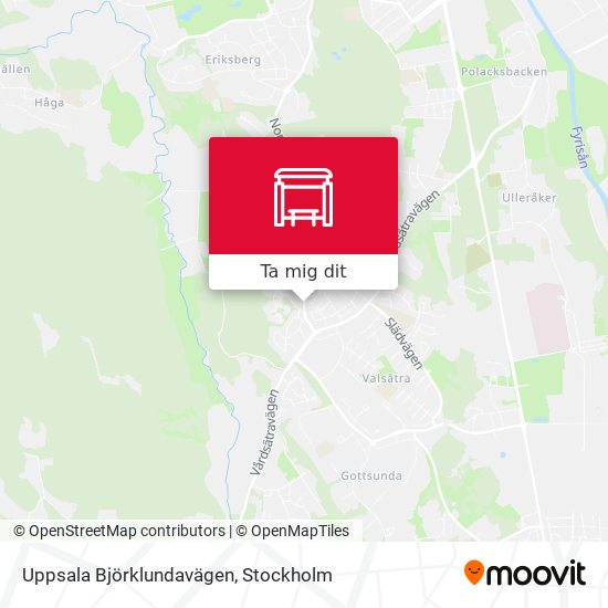 Uppsala Björklundavägen karta