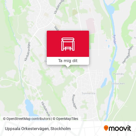 Uppsala Orkestervägen karta