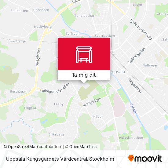 Uppsala Kungsgärdets Vårdcentral karta