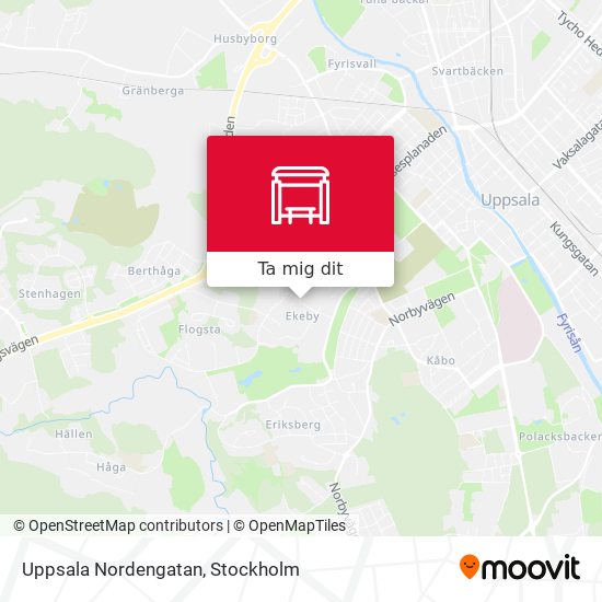 Uppsala Nordengatan karta