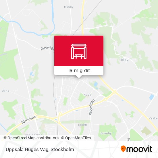 Uppsala Huges Väg karta