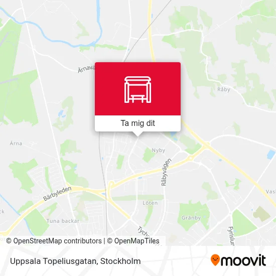 Uppsala Topeliusgatan karta