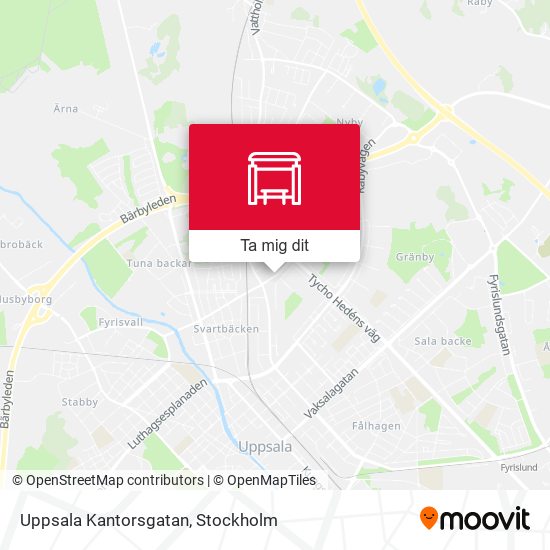 Uppsala Kantorsgatan karta