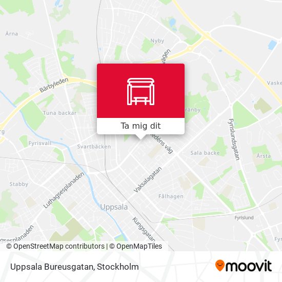 Uppsala Bureusgatan karta