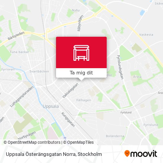 Uppsala Österängsgatan Norra karta