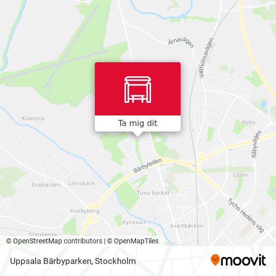 Uppsala Bärbyparken karta