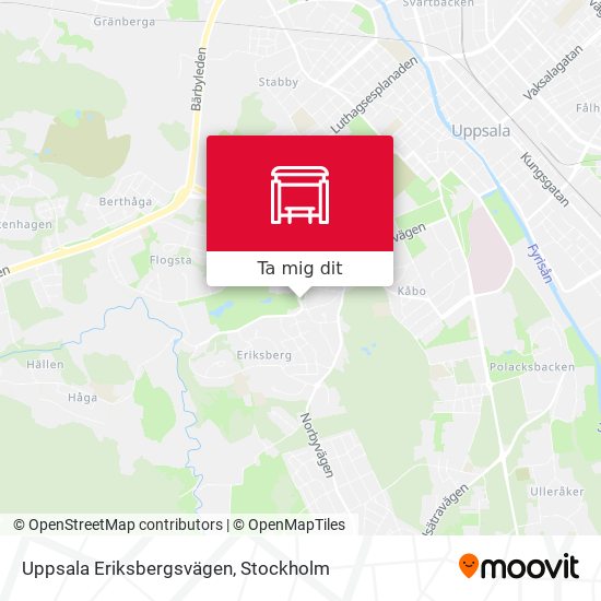 Uppsala Eriksbergsvägen karta